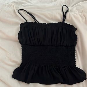 Free people black crop top size Small